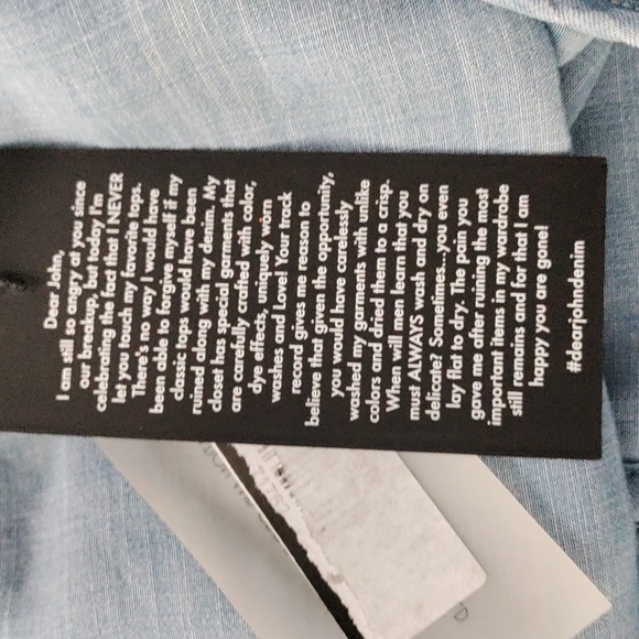 02173 Dear John Madalynn blue chambray blouse XS NWT - Picture 10 of 12